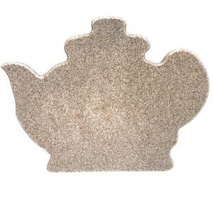 Corian Cutting Board -TEA KETTLE Tan Speckled Shaped - Heavy 12.5" x 10.5"